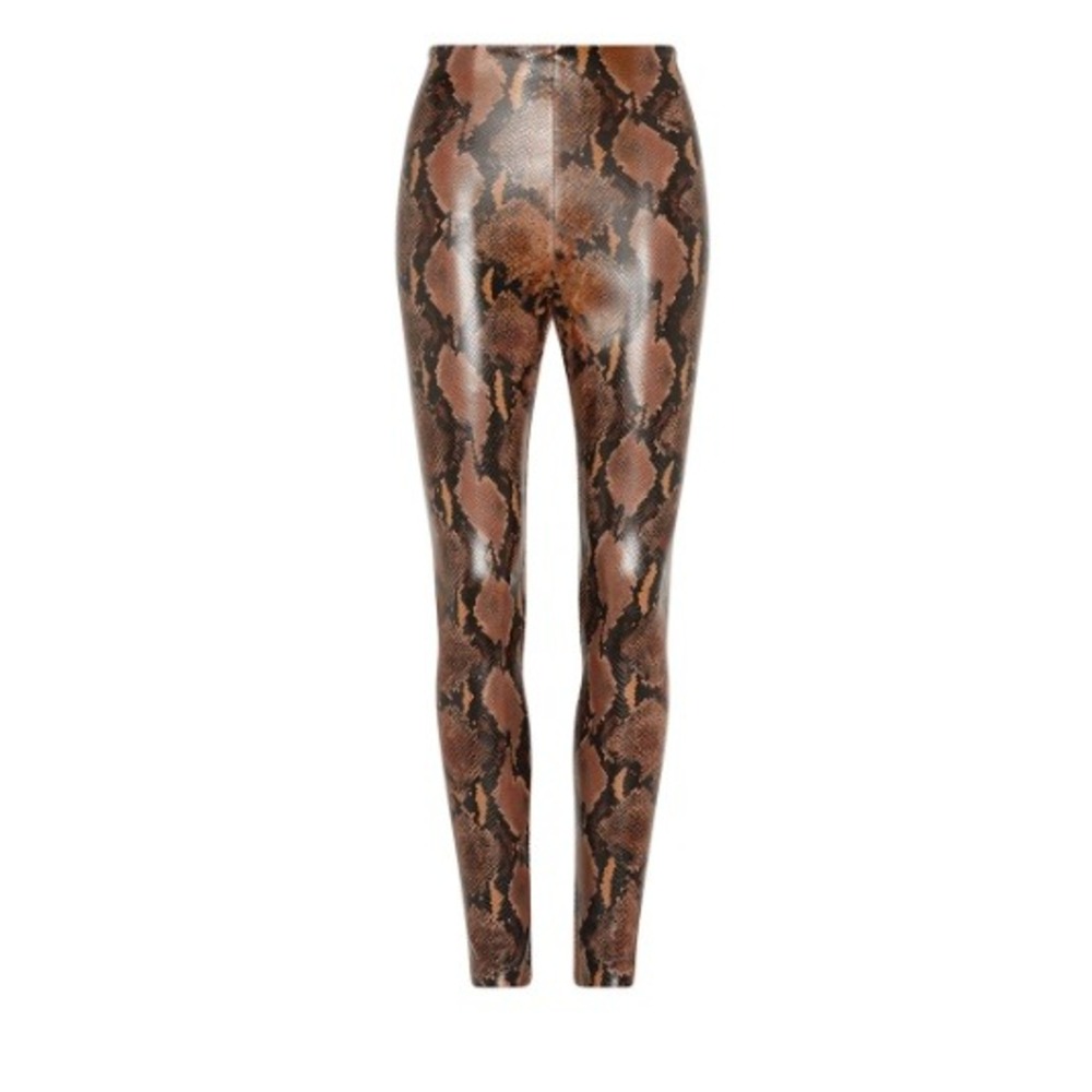 Commando Leggings Control Smoothing Faux Leather Snakeskin Womens‎ XL Excellent